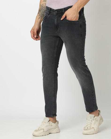 Mens cropped clearance denim jeans