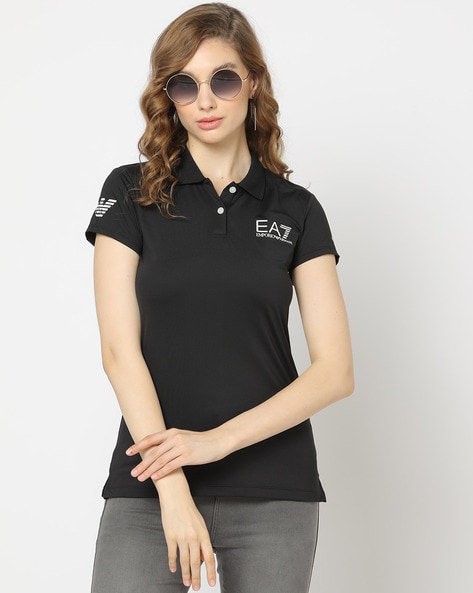 Buy Navy Blue Tshirts for Women by EA7 Emporio Armani Online Ajio