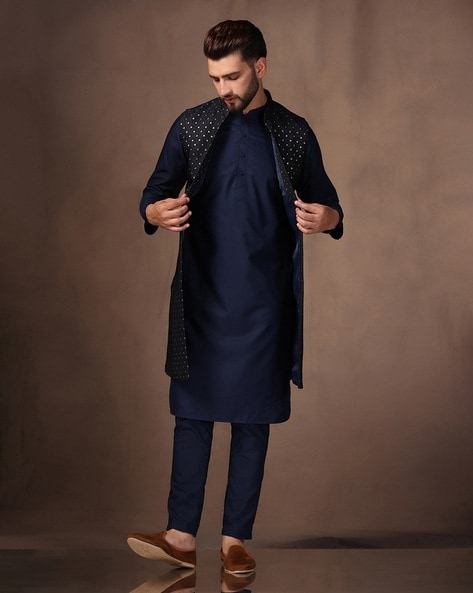 Traditional Mens Kurta Pant Jacket – mahezon