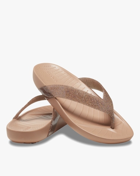 Buy Brown Flip Flop Slippers for Women by CROCS Online Ajio