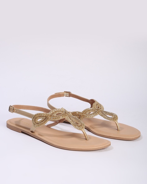 Buy White Flat Sandals for Women by Blue Beauty Online | Ajio.com