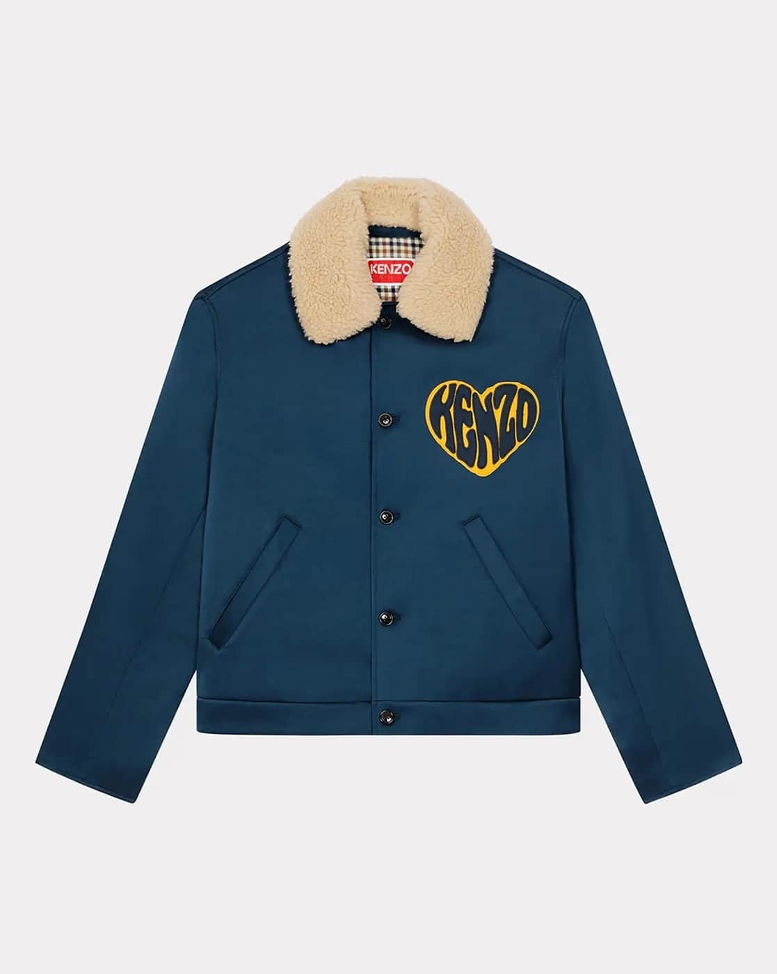 Buy KENZO Hearts Tour Regular Fit Jacket | Blue Color Men