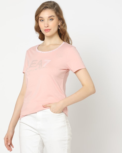 Buy Pink Tshirts for Women by EA7 Emporio Armani Online Ajio