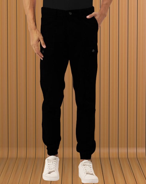 Ivoc Men Relaxed Fit Flat-Front Joggers