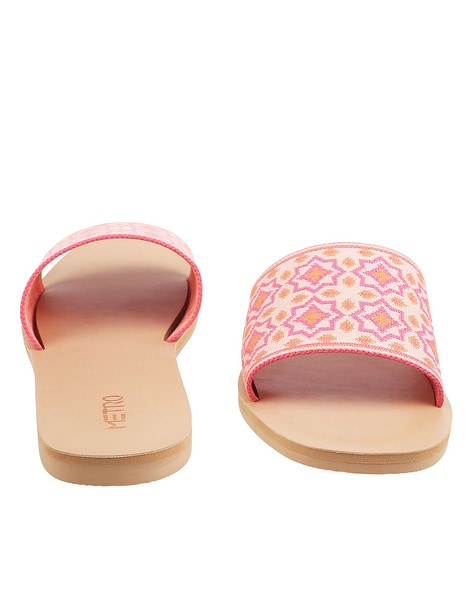 Buy Rose Gold Flat Sandals for Women by Metro Online | Ajio.com