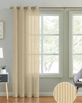 cortina eyelet curtain Chevron Print Long Door Curtain-picture-28