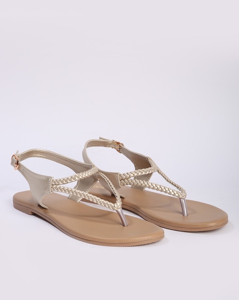 Ladies Faux Leather Snakeskin Braided Thong Sandal – Capelli New York