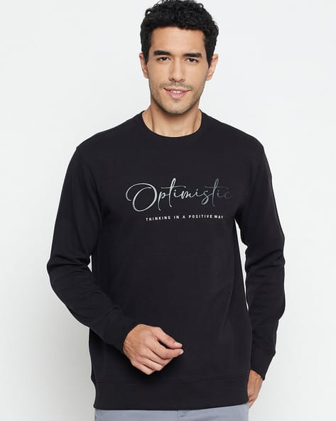 Buy Black Sweatshirt Hoodies for Men by Cantabil Online