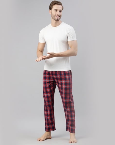 Buy Red Pyjamas for Men by JOVEN Online Ajio