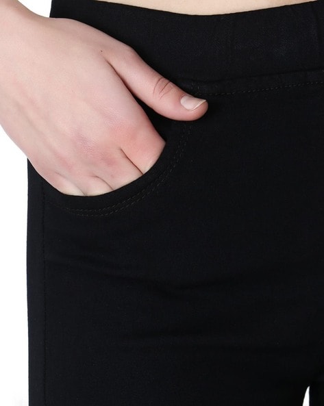 Buy NKLD Women Black Solid Lycra Blend Jeggings (S) Online at Best Prices  in India - JioMart.