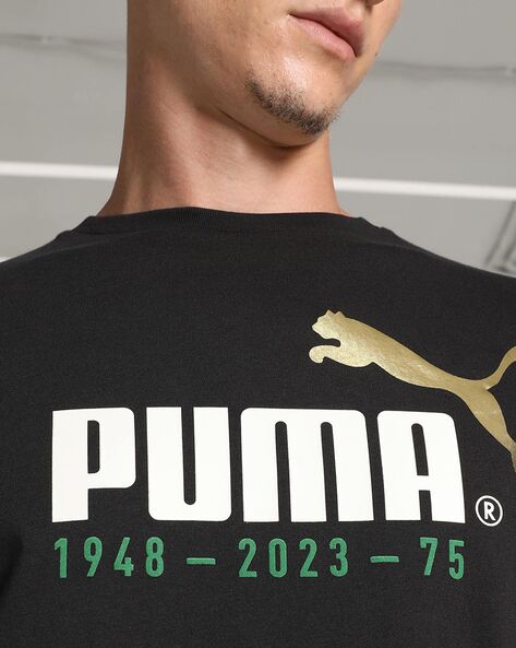 Black Puma Mens Essentials Small Logo T-Shirt - Get The Label