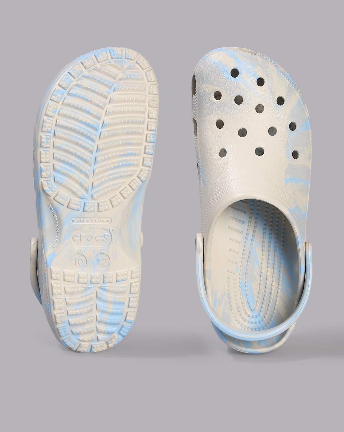 Chambray blue discount tie dye crocs