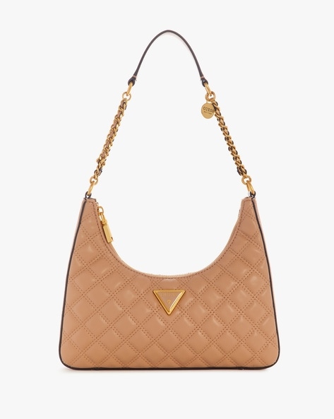 Buy GUESS Tan Brown Solid Hobo Bag - Handbags for Women 8381713 | Myntra