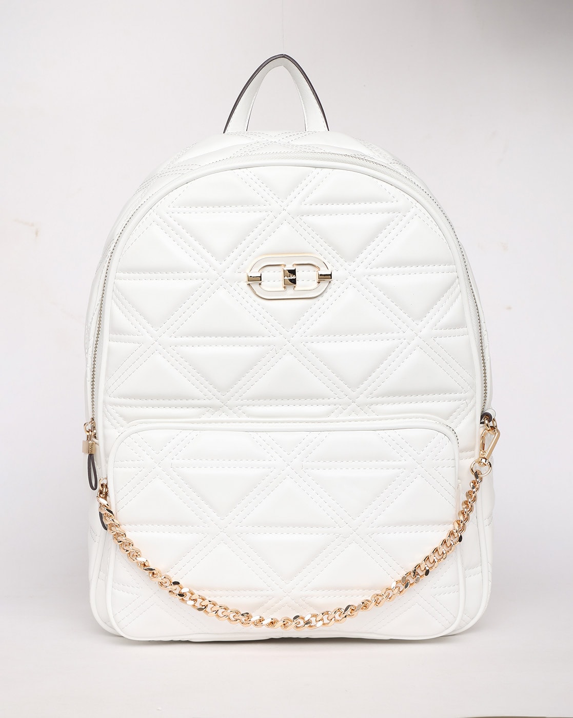 Buy Da Milano White Leather Ladies Backpack Online