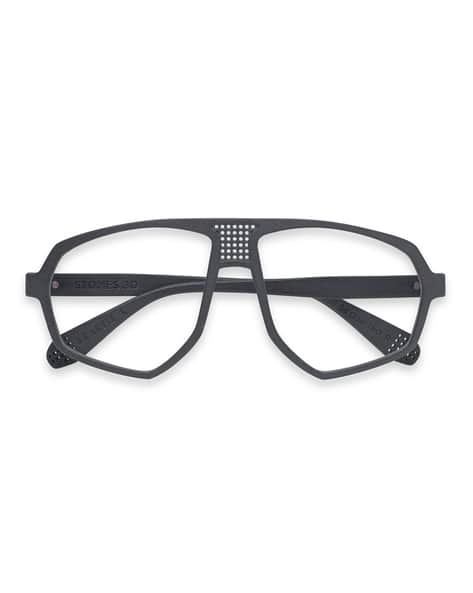 Beastie Black 56 Men Full-Rim Aviator Frames