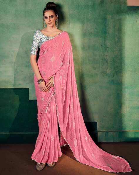 Buy Pink Sarees for Women by Saree mall Online