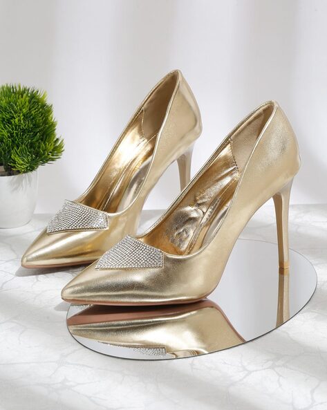 Buy Gold Heeled Sandals for Women by STEVE MADDEN Online | Ajio.com