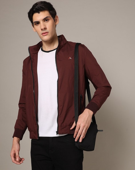 Windbreaker jacket with hot sale front pocket