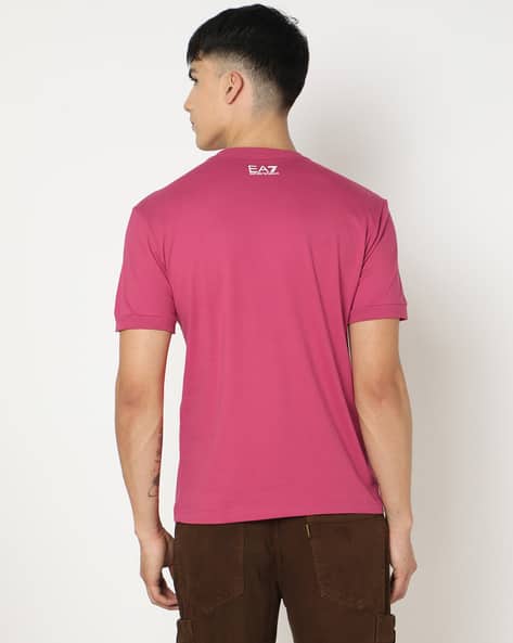 Tシャツ・カットソー EMPORIO ARMANI Pink cotton t-shirt (EM001717AF14836 F4033) EMPORIO ARMANI Pink cotton t-shirt (EM001717AF14836 F4033