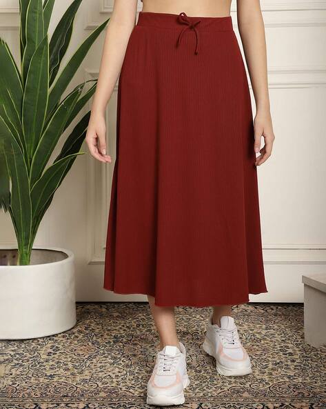 Burgundy skirt womens hotsell