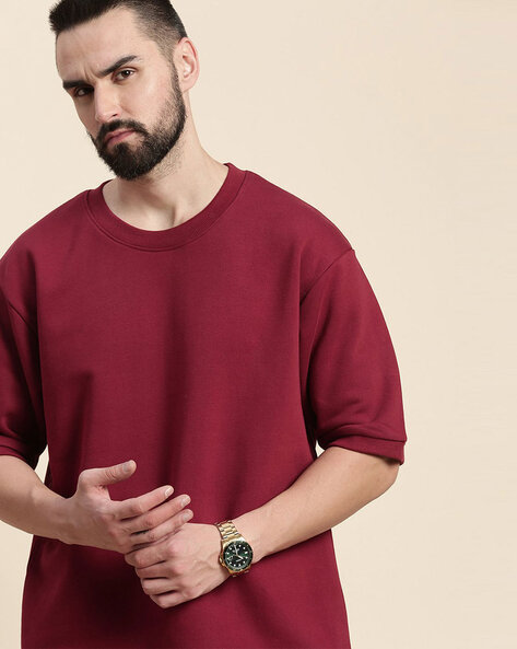 Oversized crew store neck mens