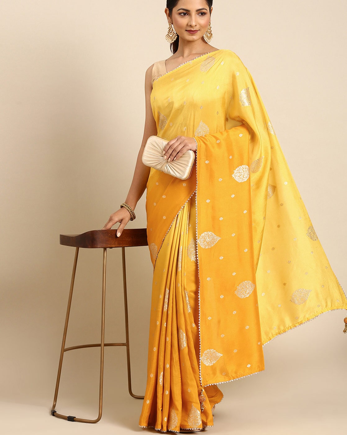 Buy Sensuous Yellow Saree Online in Australia @Mohey - Saree for Women