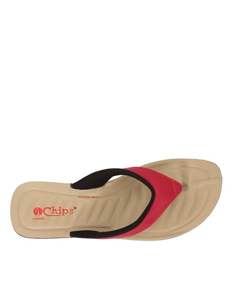 Buy Red Flip Flop Slippers for Women by CHIPS CONDOR Online