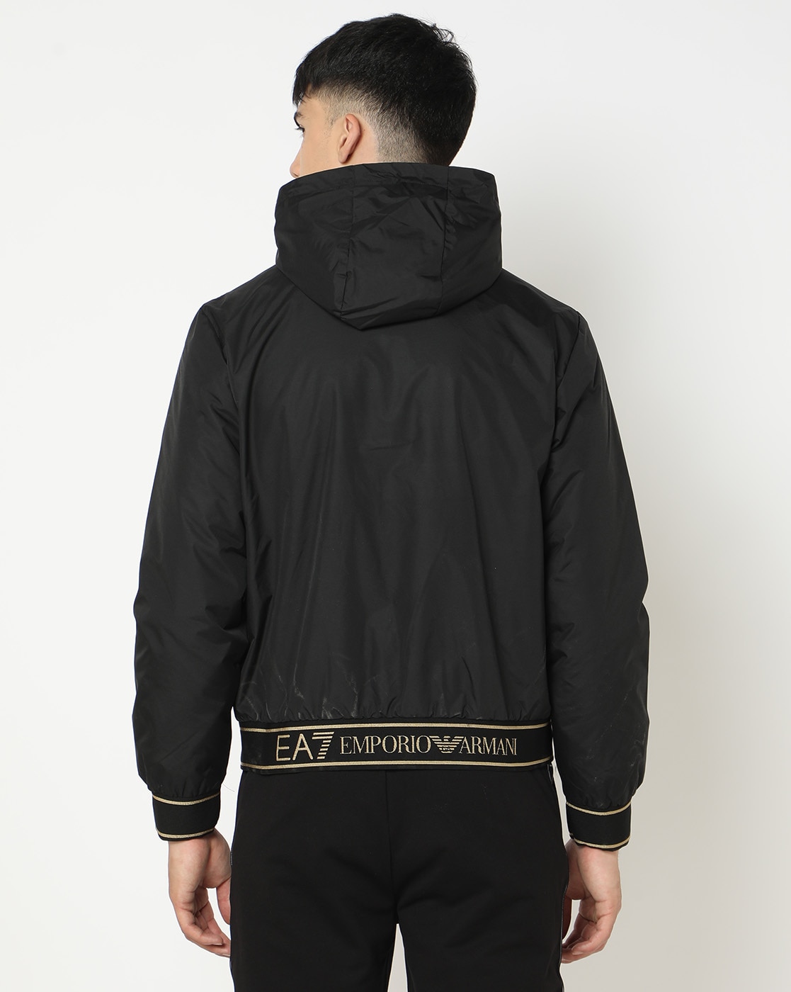 Emporio Armani sale cool black bomber jacket cardigan y2k