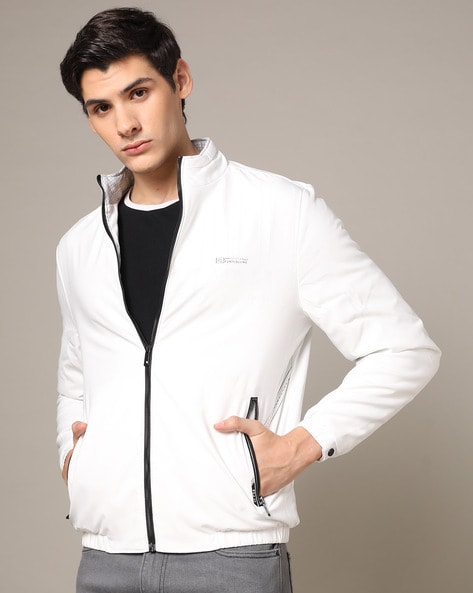 Buy MUFTI White Mens Slim Fit Jacket | Shoppers Stop-mncb.edu.vn