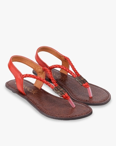 Buy Brown Flat Sandals for Women by Svrnaa Online | Ajio.com