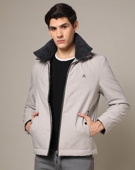 Buy Men White Full Sleeve Faux Fur Jacket Online at Sassafras