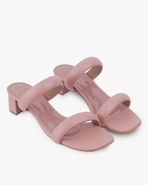 Theyaa Light Pink Square-Toe High Heel Sandals | Pink high heels, Sandals  heels, High heel sandals