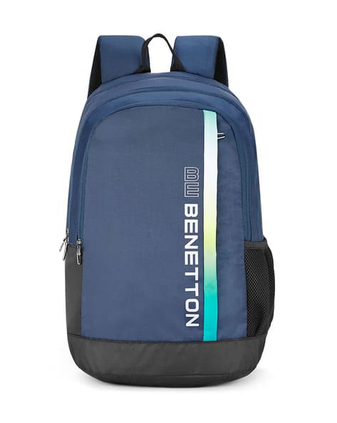 UNITED COLORS OF BENETTON Men Typographic Print Backpack with Adjustable Straps