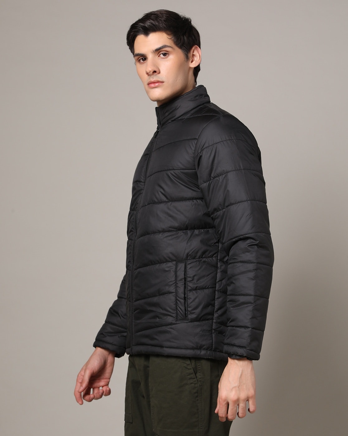 Buy Fort Collins Men's Quilted Jacket (92290 AZ_Dark Grey_XL) at Amazon.in