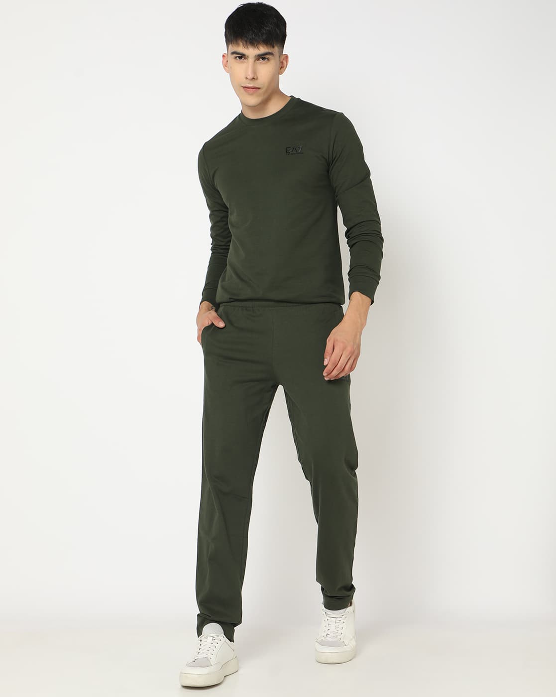 Buy Olive Track Pants for Men by EA7 Emporio Armani Online | Ajio.com