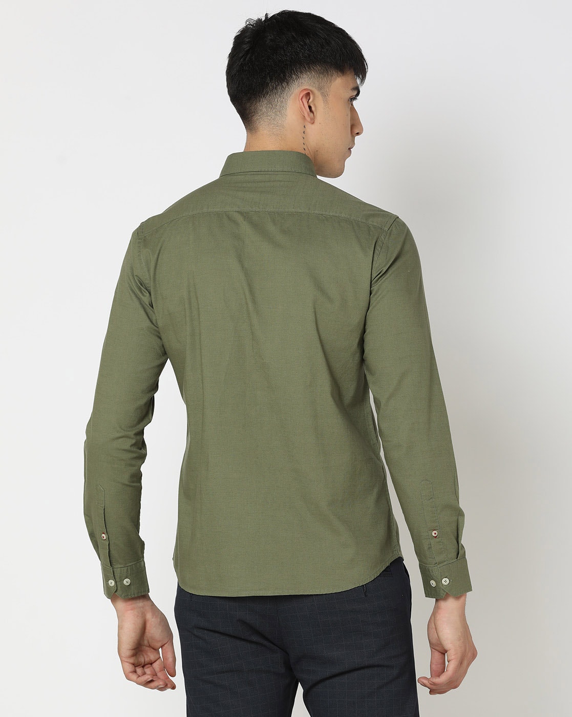 Buy Men's Aristo Dark Green Shirt Online | SNITCH