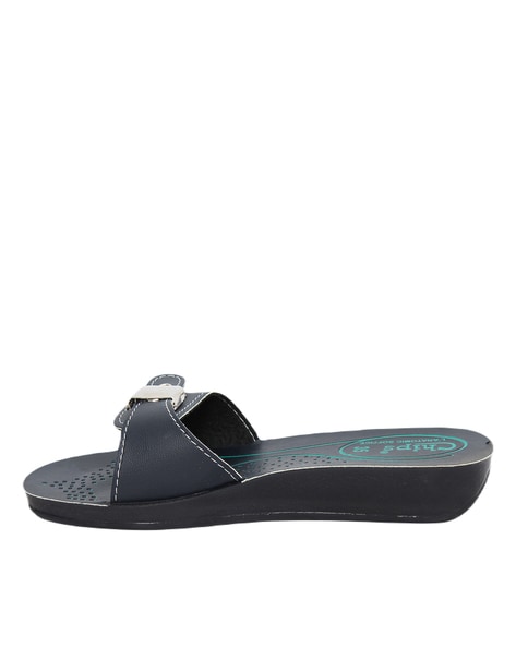 Buy Metallic Flip Flop & Slippers for Women by CHIPS CONDOR Online |  Ajio.com