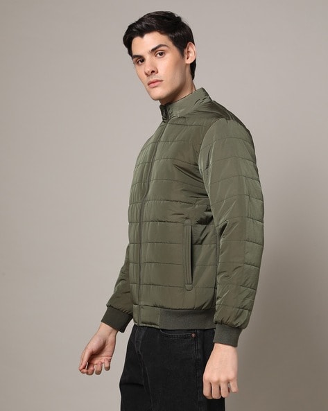 Quilted Zip-Front Jacket with Pockets