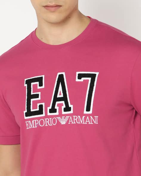 Buy Pink Tshirts for Men by EA7 Emporio Armani Online | Ajio.com
