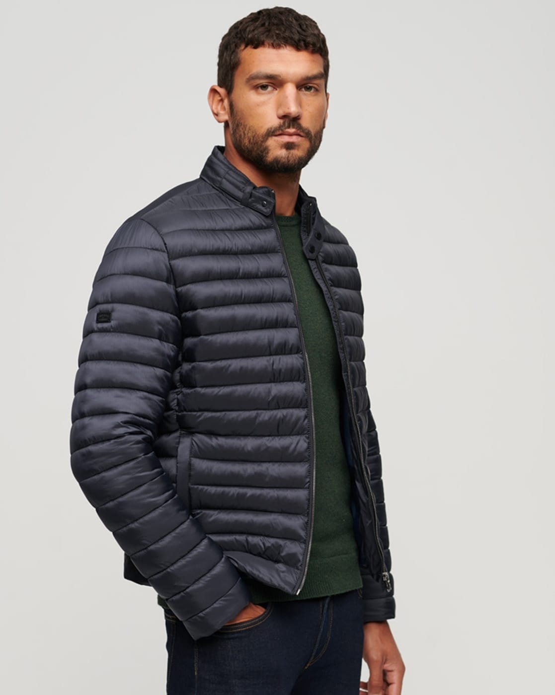 Superdry quilted cheap coat