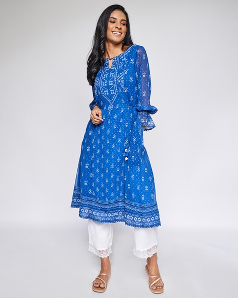 Buy Blue Kurtas for Women by Global Desi Online Ajio