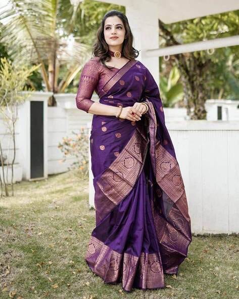 Party Wear Sarees USA Online Shopping,Party Sarees Blouse Designs Online  Shopping: Lavender and Golden