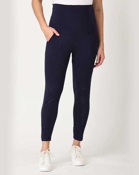 Buy Navy Leggings & Trackpants for Women by THE MOM STORE Online