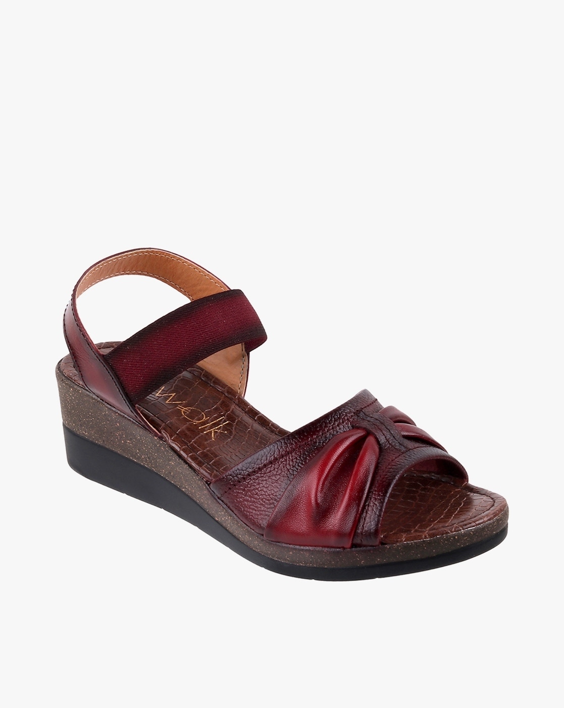 Leatherwood1 Synthetic Leather Casual Wedges Sandal for Women's  (Brown)888634 at Rs 239/pair | Women Wedge Sandals in Kolkata | ID:  23111514773