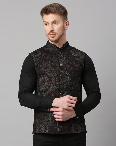 Buy Black 3-Piece Ethnic Suit for Men by Essas Club Online