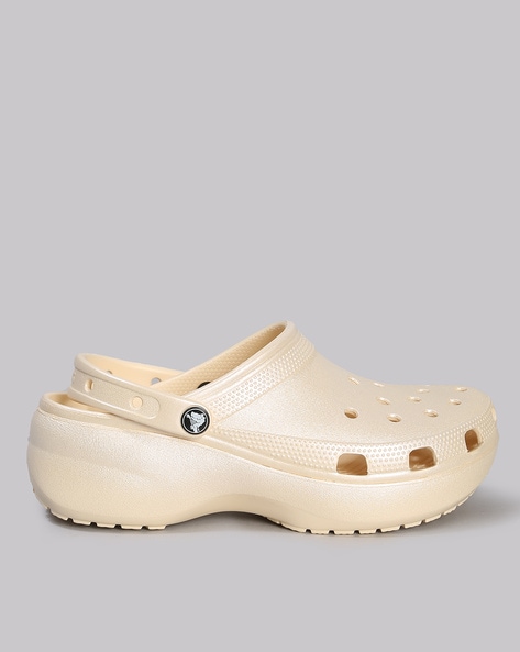 Buy Cream Heeled Shoes for Women by CROCS Online Ajio