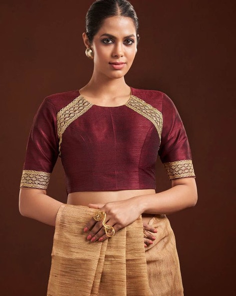 Buy Maroon Blouses for Women by SALWAR STUDIO Online