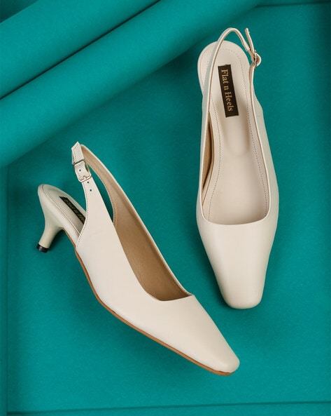 Round toe hot sale slingback pumps