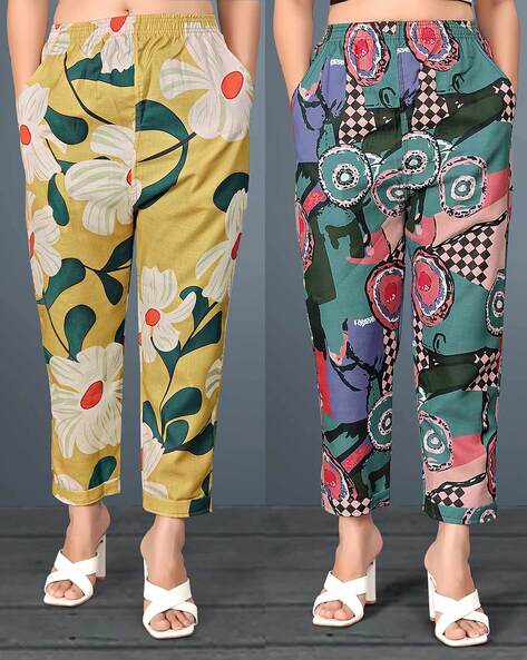 Neutral Junie floral-print linen trousers | Zimmermann | MATCHES UK