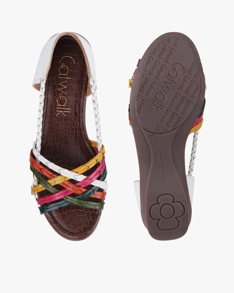 Buy CATWALK Indian Kholapuris T-strap Flats Online